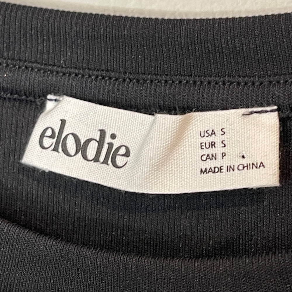 Elodie Ribbed Bodysuit in Black Small NWOT - Picture 4 of 7